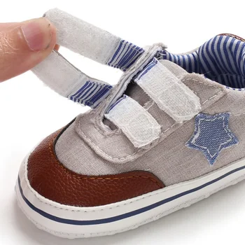 Copilul copil Pantofi de Panza Clasic Băiat Nou-născut Pantofi de Bumbac Prima Pietoni Copil Drăguț Pantofi pentru 0-18M