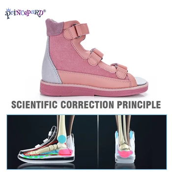 Pantofi ortopedici pentru Copii Fete Princepard Vara Roz Printesa Sandale cu Corectarea Branțuri pentru Suport Arc Grijă Glezna-Wrap