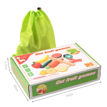 10buc/set Copii de Bucătărie din Lemn Jucarii Colorate Pretinde Jucării Educaționale de Simulare Taie Magnetice Jucarii pentru Copii de Legume Fructe