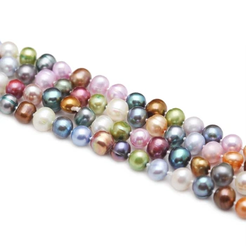 Design 6x7.5mm mixte de culoare de apă dulce pearl colier lung lanț pulover 158cm moda bijuterii