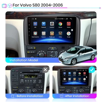 Pentru Volvo S80 2004 2005 2006 aftermarket autoradio 9 inch Android Auto Multimedia Player Video de Navigare GPS 2 din unitatea de cap