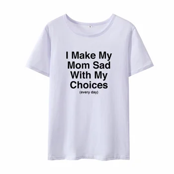 Am Face Mama Mi-a Spus Scrisoarea Imprimate Tricou Femei Maneci Scurte din Bumbac O-neck Tee Shirt Femme Liber Casual Tricou Femei Top