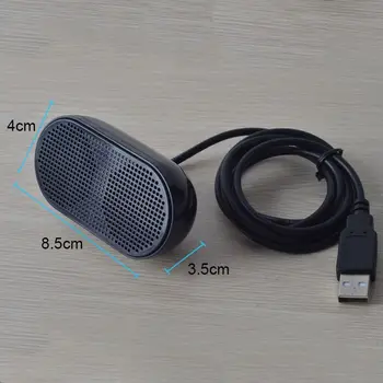 Difuzor USB Portabil Difuzor Alimentat Stereo Multimedia Speaker pentru Notebook PC Laptop(Negru)