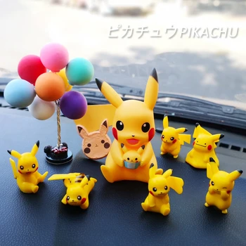 Pikachu PVC figurina Jucarie de Desene animate Pokemon Figurina Papusa Modelul de Colectare de Jucării Pentru copii de Craciun Cadou de Ziua Mașină Decor Tort