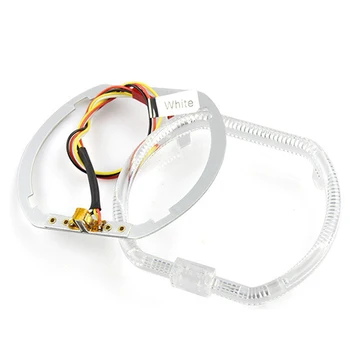 2 buc 2.5 3.0 inch pentru led-uri de zi angel eyes alb luminile de zi cu galben de cotitură în funcție de semnal de culoare dual led masca capace