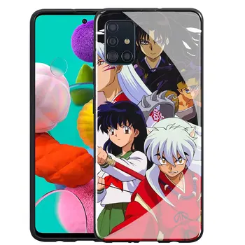 Inuyasha Anime Sticla Caz de Telefon pentru Samsung Galaxy A50 A40 A20 A30 A10-70 A51 A71 A81 Acoperi