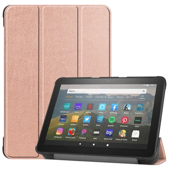 Afaceri Tableta Caz Pentru Amazon Foc HD8 (Plus) 2020 8 inch Rabatabil din Piele PU Flip Stand capac de Protectie Shell Funda