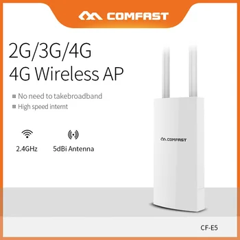 COMFAST 4G LTE Wireless AP Router Wifi de Mare Viteză cu WAN/LAN Port 4G+2.4 Ghz WIFI de Acoperire a Stației de Bază AP Cu Sim Card CF-E5