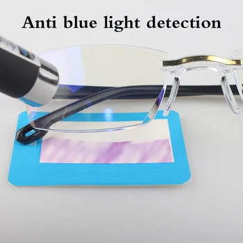 Fără ramă Lectură Anti Blue Light Ochelari Femei Bărbați Pătrat Fara rama Retro Obiectiv Clar Presbyopic ochelari de Citit pentru femei