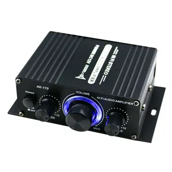400W Mini HIFI Stereo Digital Audio Amplificator Radio FM Mari Butoane de Design, Cu lumini LED-uri Albastre Amplificator de Putere