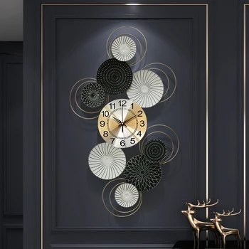 Mare Nordice moda de lux lumina ceas de perete camera de zi acasă creative ceasuri de perete mut roșu net decorative ceas de perete