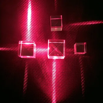 5pcs Culoare Prisma K9 Sticlă Șase fețe Luminoase de Lumină Cub separatoare de fascicule Prisme Optice Experiment Obiectiv de Cercetare Margine Decor