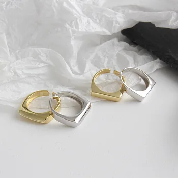 Real argint 925 inele pentru femei lină de culoare de aur Trendy Bijuterii fine Mari Reglabil de Epocă Inele Anillos