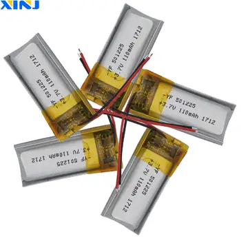 XINJ 5pcs 3.7 V 110 mAh Litiu-Polimer Baterie li-ion 501225 Pentru căști cască bluetooth difuzor bluetooth ceas inteligent mp3