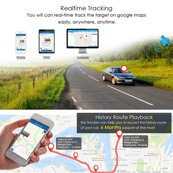 GPS Tracker Auto 5000mAh 90 de Zile de Așteptare 2G Vehicul Tracker Localizare GPS rezistent la apa Magnet Voce Monitor dispozitiv de urmărire