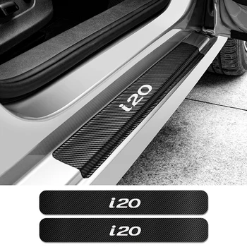 4BUC Masina Glafuri Usi Autocolante Pentru Hyundai i20 Auto din Fibra de Carbon Vinyl Decals Anti-Zero Protector Paznici Tuning Auto Accesorii