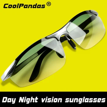 CoolPandas Brand de Ochelari de cal Bărbați ochelari de Soare Polarizat Conducere în condiții de Siguranță Ziua de Noapte Viziune Ochelari de sex Masculin Femei UV400 Ochelari de zonnebril heren