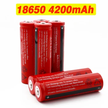 Baterie 18650 4200 mAh 3.7 V Li-ion Baterie Reîncărcabilă pentru Lanterna LED-uri de Baterii Reîncărcabile de Accelerație