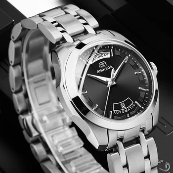 Autentic Binkada 2020 nou ceas bărbați ceas mecanic automat de moda impermeabil bandă de oțel Elvețian de sex masculin ceas