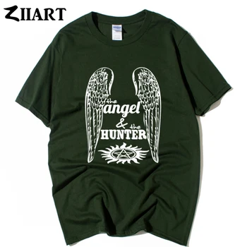 Supranaturale aripa Castiel îngerul și vânător câteva haine de om baieti sex masculin o-gât scurt-maneca tricou