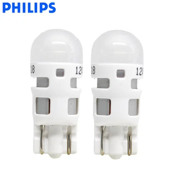 Philips Lămpi de Semnalizare cu LED W5W T10 11961ULW Ultinon LED Albastru Rece 6000K Lumină Albă Transforma Lumina de Interior Elegant de Conducere, Pereche