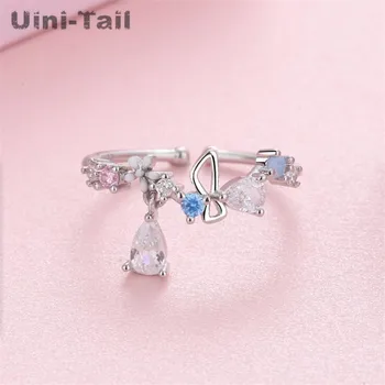 Uini-Tai vânzare fierbinte noi argint 925 design ghirlanda inel deschis romantic de moda dulce dinamic și rafinat fată bijuterii