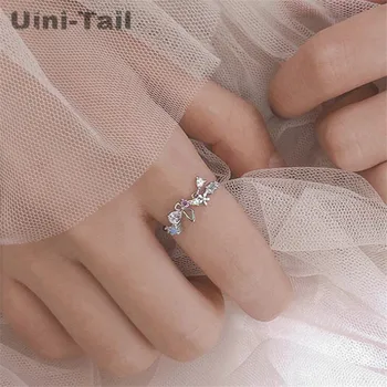 Uini-Tai vânzare fierbinte noi argint 925 design ghirlanda inel deschis romantic de moda dulce dinamic și rafinat fată bijuterii