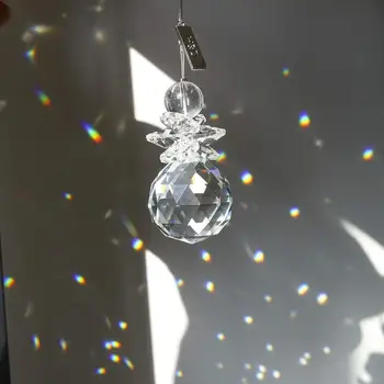 H&D 11Colors Curcubeu Sticla Cristal Suncatcher Agățat Pandantiv Feng Shui Fereastră Decor de Crăciun Decor Acasă Accesorii