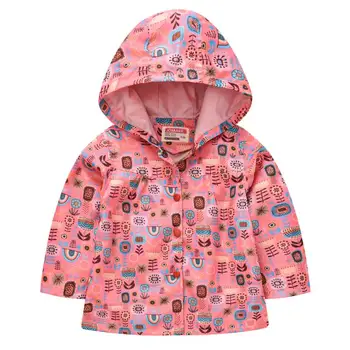 2020 Nouă Primăvară De Toamnă Lungă Stil Baby Jacheta Casual Îmbrăcăminte Haine Copii Fete Flori Canadiană Cu Glugă Imbracaminte Copii