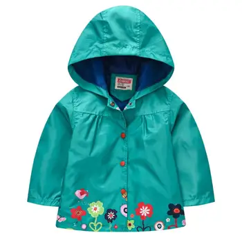 2020 Nouă Primăvară De Toamnă Lungă Stil Baby Jacheta Casual Îmbrăcăminte Haine Copii Fete Flori Canadiană Cu Glugă Imbracaminte Copii