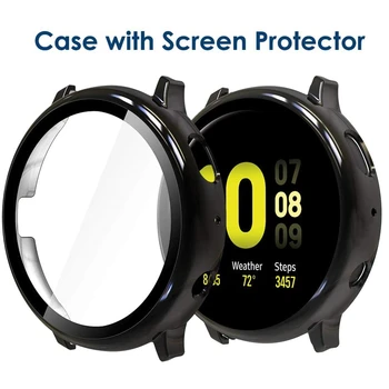 Pentru samsung galaxy watch active 2 caz 44mm 40mm cu Temperat Pahar Ecran Protector de film de Protecție Complete Greu Capacul Barei de protecție