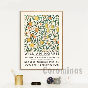William Morris Panza De Imprimare Muzeul Victoria Și Albert Expoziție De Afiș De Metrou Din Londra Art Nouveau Pictura Decor De Perete