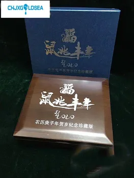 Anul 2020 China Mouse-Anul comemorativ placat cu monede de aur de 1kg cu COA și cutie de cadou cadou