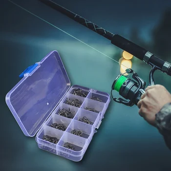 500pcs/cutie Pește Cârlig din Oțel Carbon de Înaltă Ghimpată 3#-12# 10 Serii În Zbura de Pescuit Cârlig Worm Iaz de Pescuit Momeală