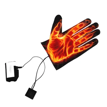 Nou 1 buc Cinci-deget Mănuși USB Electric Tampoane de Încălzire Baterie de Litiu de Putere de Aprovizionare cu Trei viteze Termostatul Comuta Foaie de Încălzire