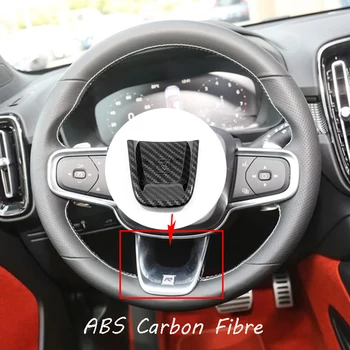 Pentru Volvo XC40 2017 2018 2019 ABS Mat/Fibră de Carbon volan Masina Butonul de Acoperire cadru Trim accesorii styling auto 1buc