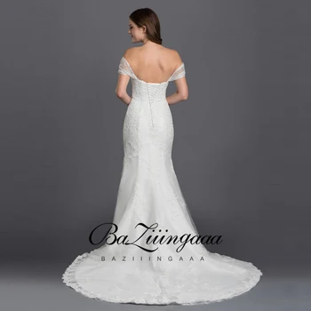 BAZIIINGAAA 2020 Nou de Lux Rochie de Mireasa dantela cu margele plus dimensiunea rochie de mireasa accepta tailor-made