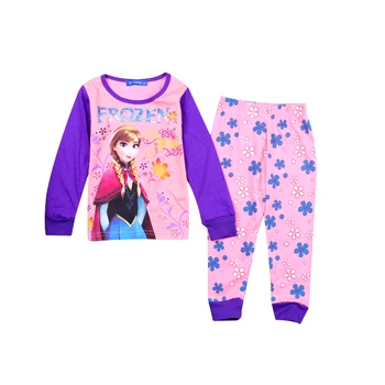 Nouă Copii Anna Elsa Printesa Serii de Seturi de Pijamale pentru Copii Fete Băieți Haine Pijamas Desene animate cu Maneci Lungi Tricou+Pantaloni 2 buc/set