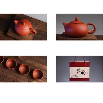 Chineză Tradițională de Călătorie Set de Ceai Lut Violet Kung Fu Set de Ceai Ceașcă de Ceai Cana Pachet Ceramice Cadou Ceainic cu Giftbox