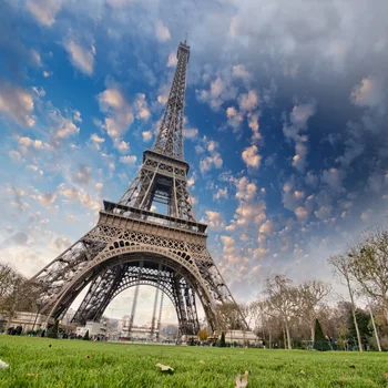 Laeacco Cer Noros Turnul Eiffel Paris Pitoresc Copilul Fotografie Medii De Vinil Personalizate Fundaluri Fotografice Pentru Fotografia De Studio