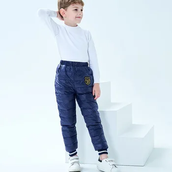 Noua Moda de Iarna Fete Pantaloni de Bumbac Impermeabil Pantaloni pentru Baieti Mari Casual Imbracaminte Copii Culoare Pură Jambiere Copii