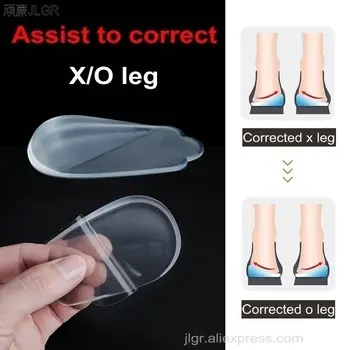 1 Pereche de Tălpi de Pantofi Insertii de Silicon Tampoane Eficient O/X tip picior plecat Picioare Genunchi Valgum Îndreptare pentru Femei, Bărbați Îngrijire a Sănătății
