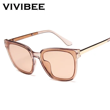 VIVIBEE Mare Cadru Femei Dreptunghi ochelari de Soare Supradimensionați Transparent Epocă 90 de Vară, Ochelari de Soare UV 400 2019 Produse Trend