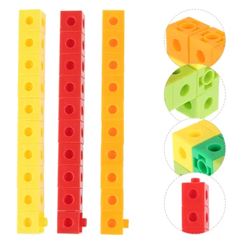 100buc Jucării Blocuri de Manipulare Conectarea Cuburi Snap Educație Timpurie Multilink Jucării pentru Construcții Matematica Centralizare Învățare