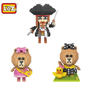 LOZ Blocuri de Cărămizi de Construcție Urs Anime Brinquedos Model Capitanul Perlei Negre Licitație Cifre Pirat pentru Copii de Învățământ Jucării 9762