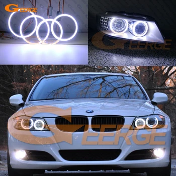 Excelent COB led angel eyes halo inele Ultra strălucitoare Lumina de Zi Pentru BMW Seria 3 E90 E91 LCI faruri 2009-2012