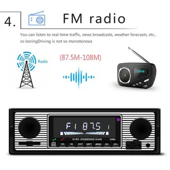Radio auto Stereo Player Digital Bluetooth Car MP3 Player 60Wx4 Radio FM Stereo Muzica Audio USB/AUX Electronice Auto Accesorii