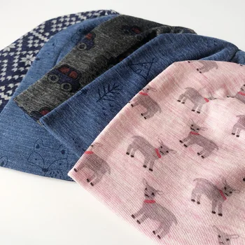 Lână Merinos copii thermal Beanie pălărie de iarnă termici desene animate capac tricot Sport Caldă confortabilă din lână