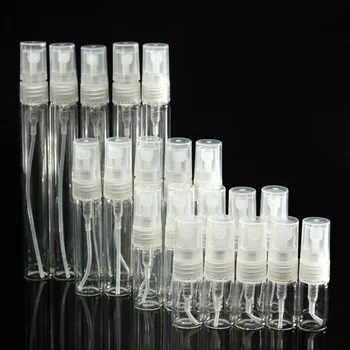 2ML/3ML/5ml/10ML Sticlă Transparentă Portabil Eșantion Sticla de Parfum de Călătorie Mini Spray Pulverizator Sticla Goala 500PCS/LOT