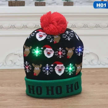 2020 Elegant Tricotate Pălărie De Crăciun Beanie Straluci Palarie Cald Pentru Copii Decor Copii Stralucire De Iarnă Lână Pălărie Cadouri